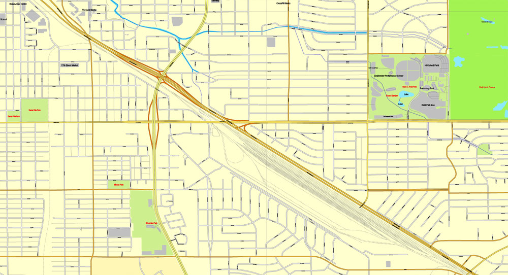 Vector Map Tucson, Arizona, US, exact map printable vector street City Plan V.3, full editable, Adobe Illustrator, full vector, scalable, editable, text format street names, 12 mb ZIP