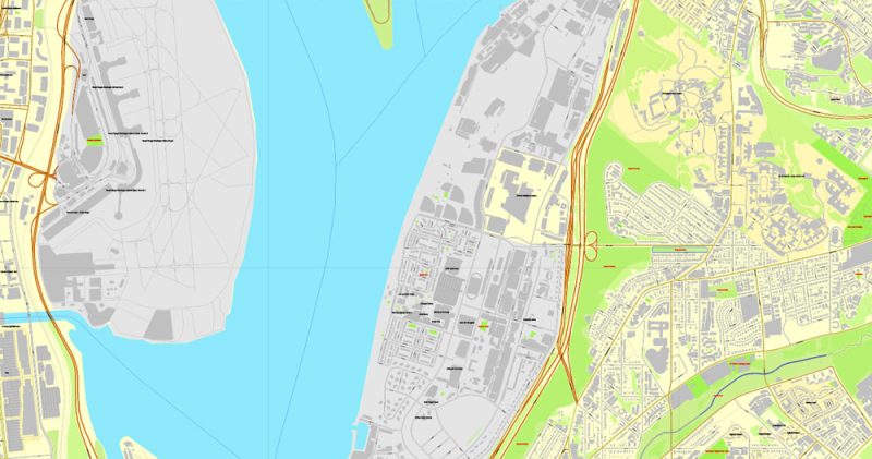 Vector Map Washington, D.C., US, vector map Adobe Illustrator editable City Plan V3-2016.08, full vector, scalable, editable, text format street names, 28 mb ZIP