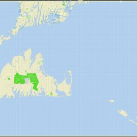 Vector map Nantucket Marthas Vineyard Massachusetts 17 ai