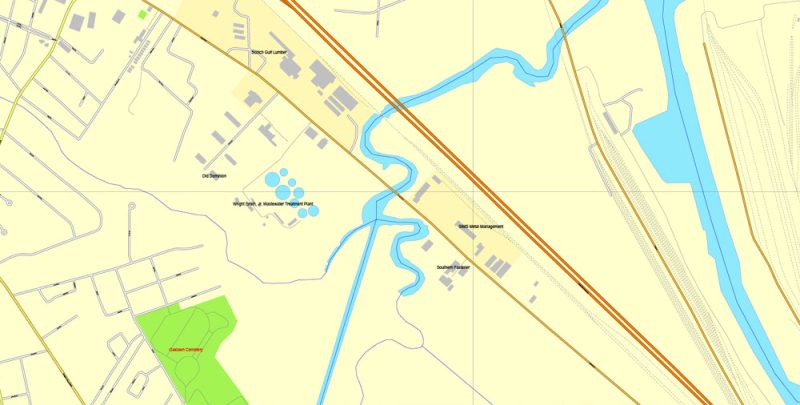 Printable Map Mobile, Alabama, US, exact vector street City Plan map V3.09, full editable, Adobe Illustrator, full vector, scalable, editable text format street names, 7 mb ZIP