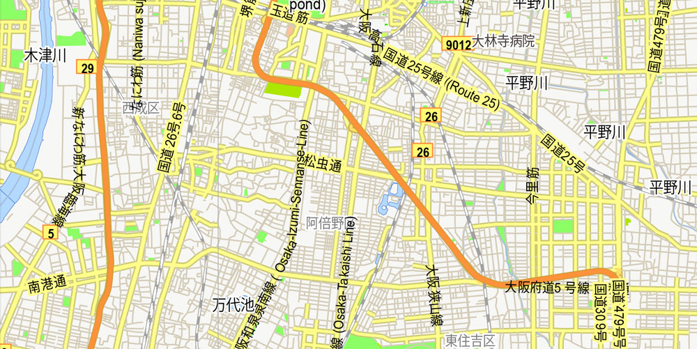 City map Osaka Japan 13 pdf