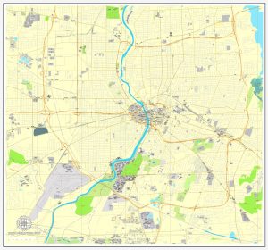 Editable map Rochester New York PDF