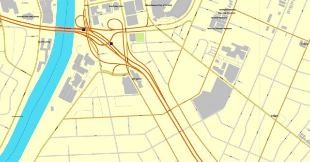 Rochester Map New York US exact vector street map V3.09 full editable ...