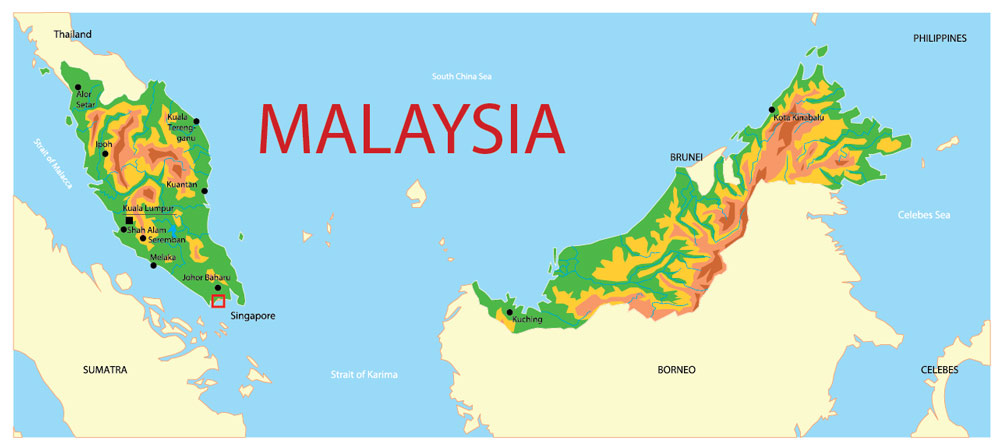 Printable Map Kuala Lumpur, Malaysia, exact vector street G-view Level 15 (500 meters) map, full editable, Adobe illustrator, full vector, scalable, editable, text format street names, 16 mb ZIP