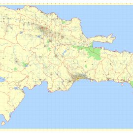 Vector map Republica Dominicana dxf dwg autocad