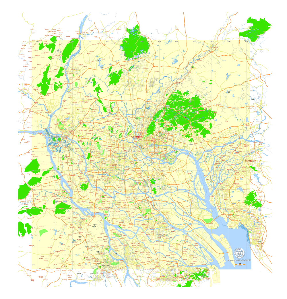 Urban plan Guangzhou China PDF: Digital Cartography