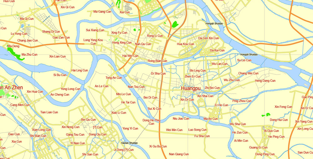 Vector map Macau China 12 AI ENG