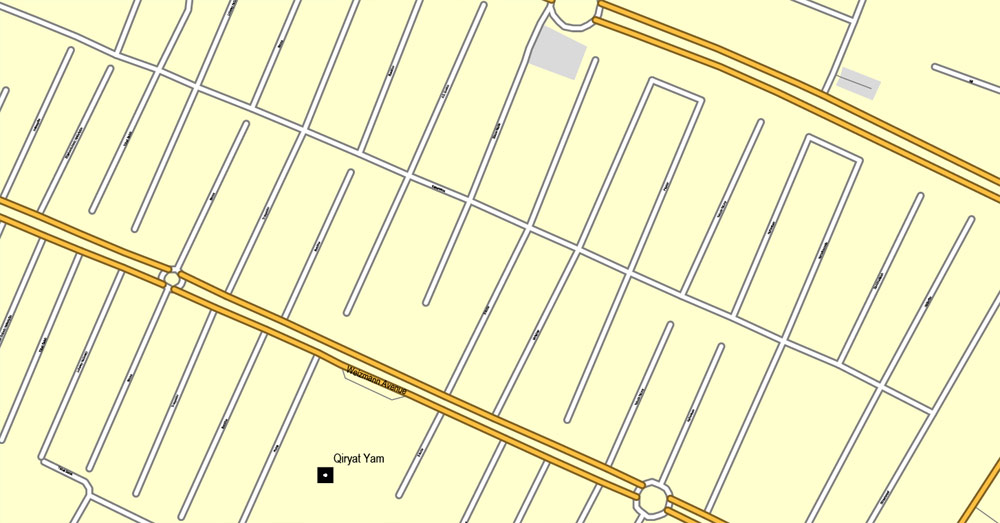 Printable map Haifa, Israel, exact vector map Adobe Illustrator editable City Plan, full vector, scalable, editable, english text format street names, 3 mb ZIP
