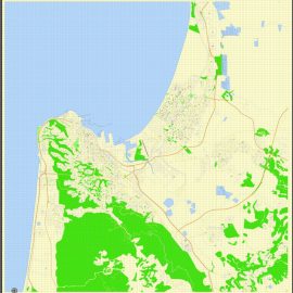 Editable map Haifa Israel 17