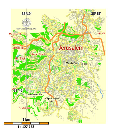 Download Jerusalem Vector Map Israel Free Printable Svg Map In English