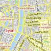Editable map Lyon France 13