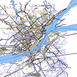 Editable map Quebec City DWG DXF