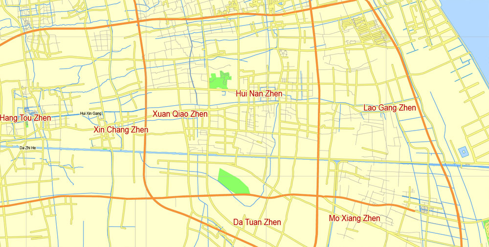 Free Download vector Map Guangzhou, China, Free printable editable SVG map Guangzhou in English