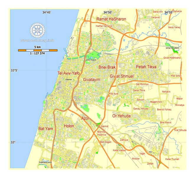 Tel Aviv Yafo PDF Map Editable Israel Printable City Plan 5 Km Scale ENGLISH Adobe PDF Street Map tel-aviv-yafo-pdf-map-editable-israel-printable-city-plan-5-km-scale-english-adobe-pdf-street-map