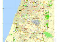 Editable map Tel Aviv Yafo Israel 12 PDF