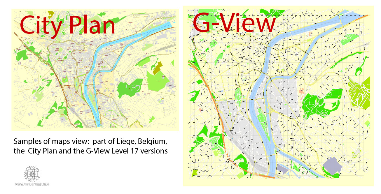 Sample map part Liege, Belgium