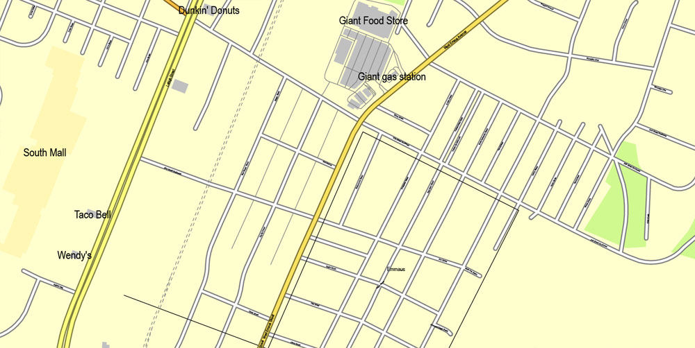 Pdf map Allentown Pennsylvania 4 10