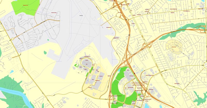 Printable Charleston, South Carolina, US printable vector street City Plan map, full editable, Adobe Illustrator, V3.10 Center, full vector, scalable, editable, text format street names, 9 Mb ZIP.