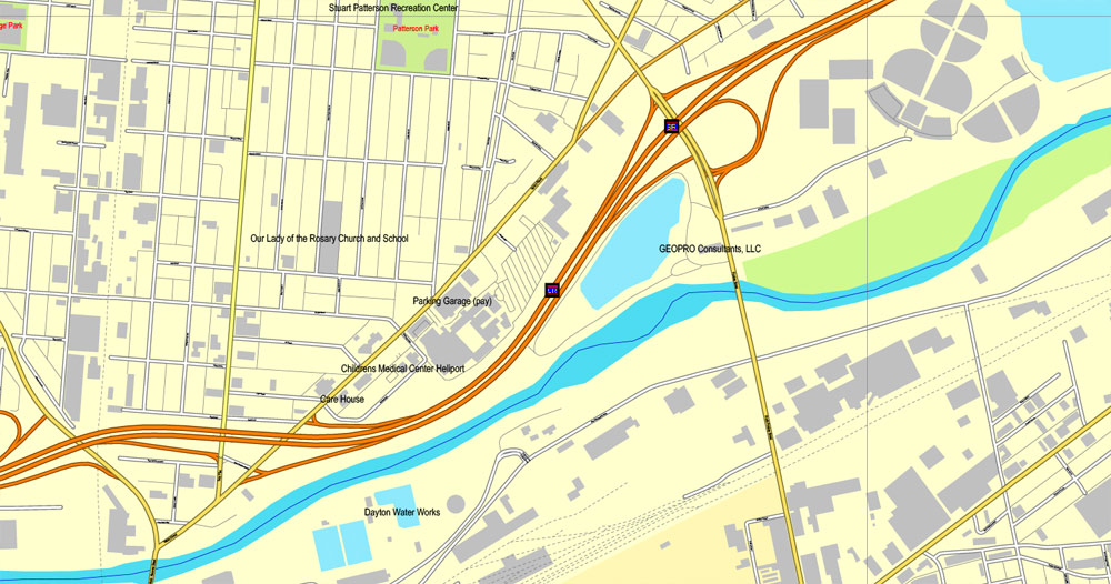 Street map Dayton Ohio 3 10 AI