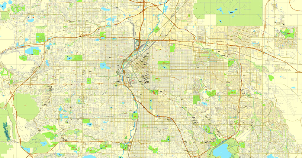 City map Denver Colorado PDF