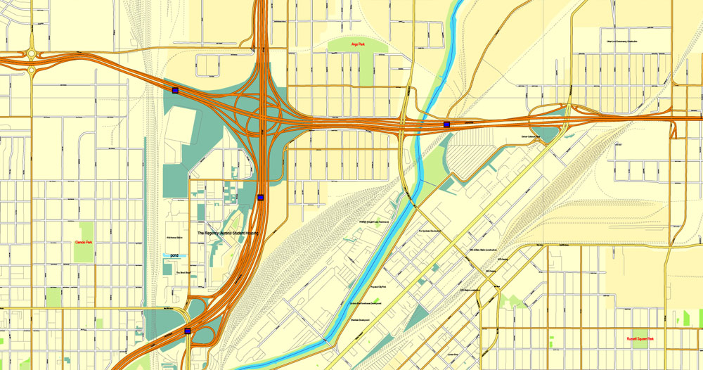 City map full state Colorado pdf