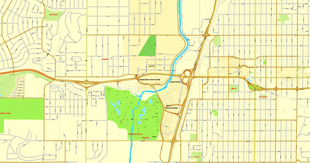 Vector Map Denver Colorado Us Citiplan Simple 3mx3m Ai Pdf Good Cs6 6 