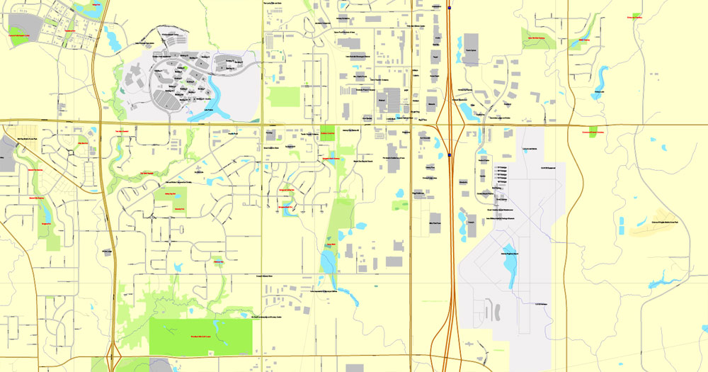Pdf map Des Moines Iowa