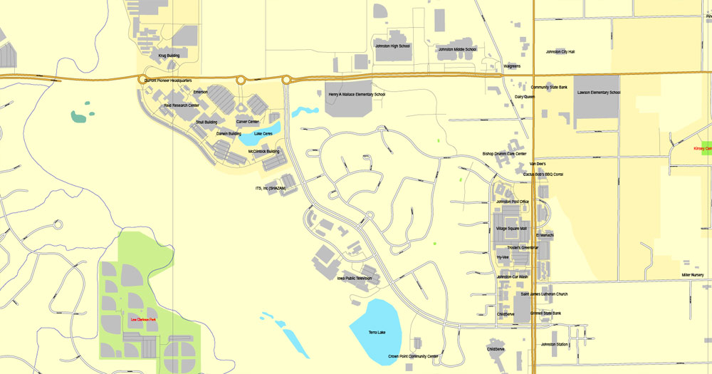City map Des Moines Iowa PDF