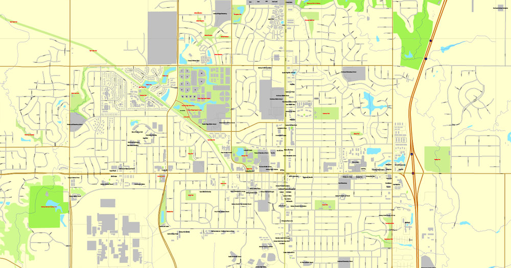 Pdf map Des Moines Jowa 3 10