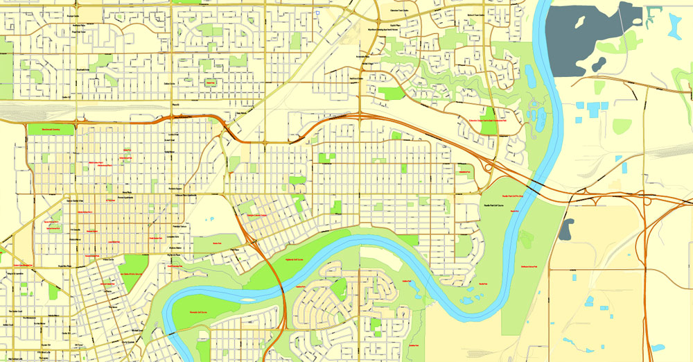 City map Edmonton Canada 3 10 PDF