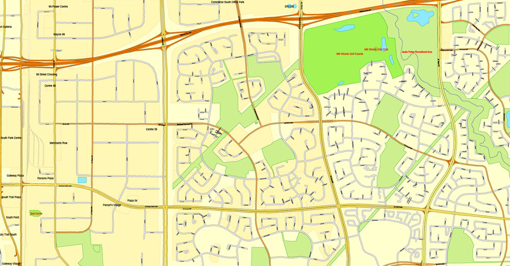 City map Edmonton Canada 3 10 PDF