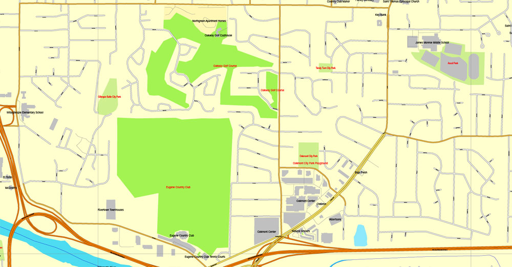 Pdf map Eugene Oregon 3 10