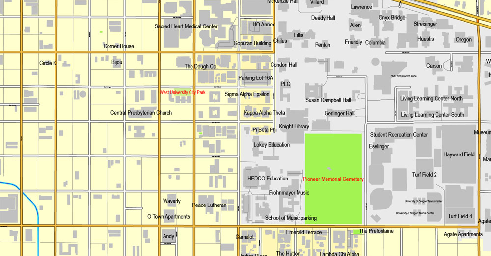 Pdf map Eugene Oregon 3 10