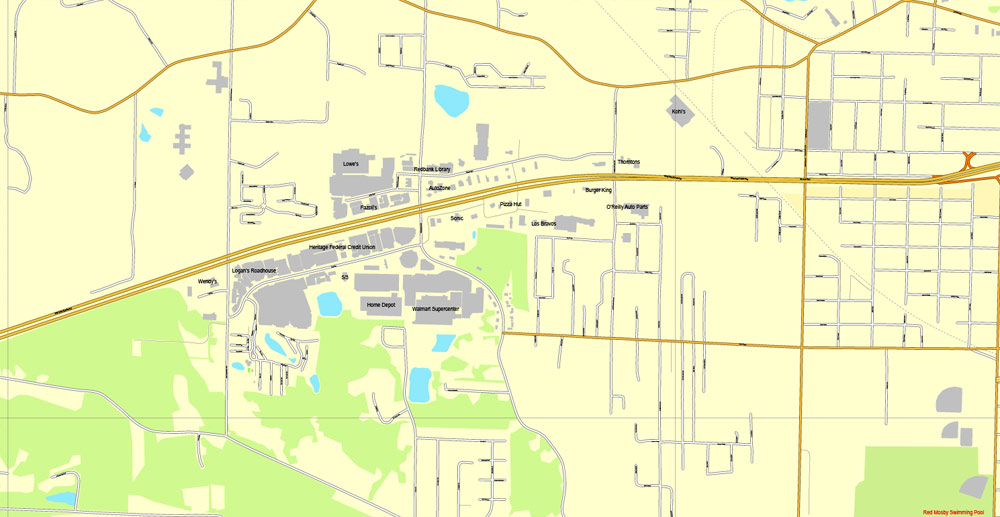 City map Evansville Indiana PDF