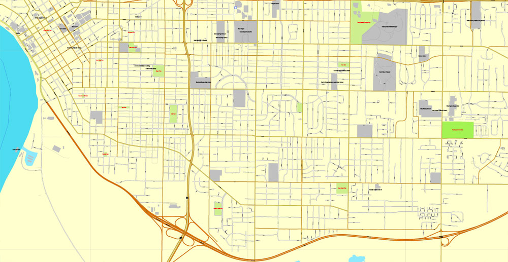 Pdf map Evansville 75 Indiana