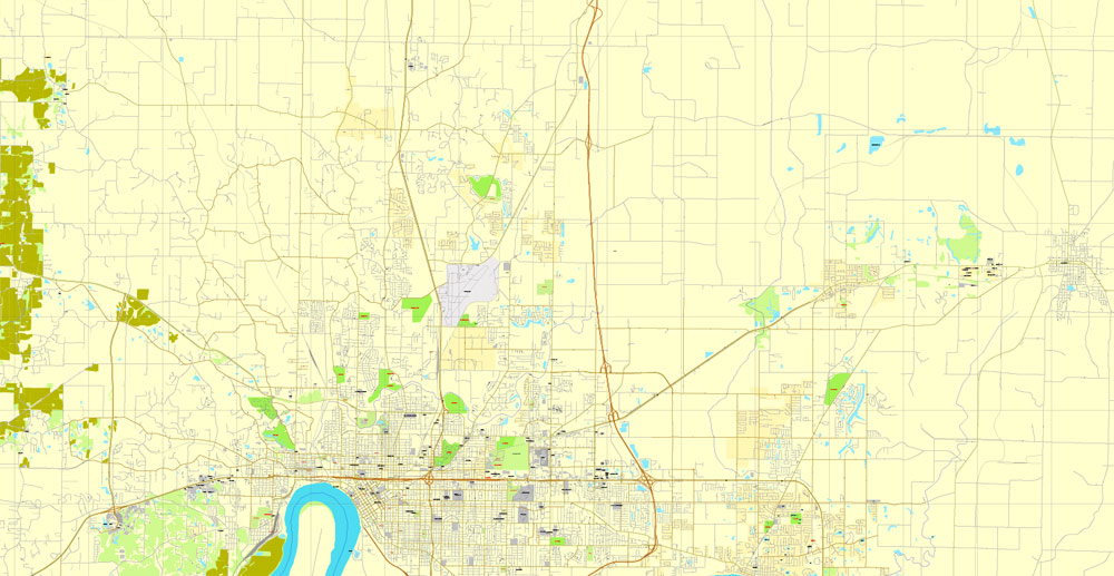 City map Evansville Indiana PDF