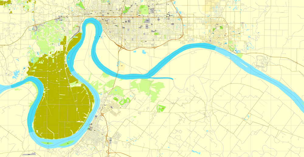 City map Evansville Indiana PDF
