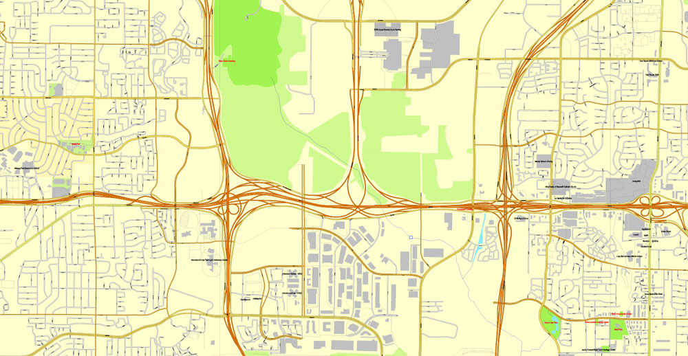Pdf map Fort Worth Texas