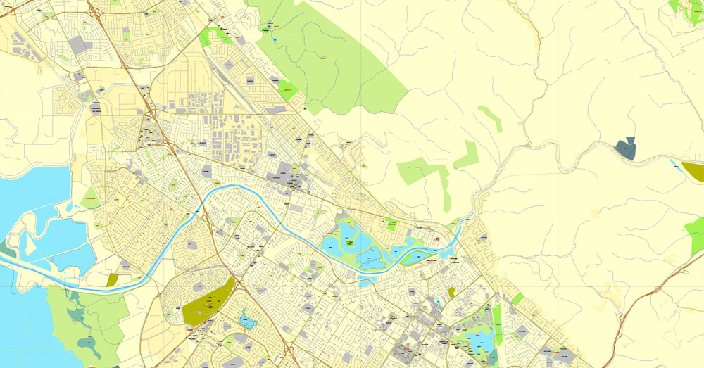City map Fremont California v310 AI
