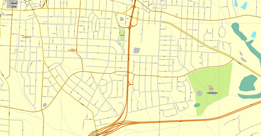 City map Charlotte North Carolina PDF