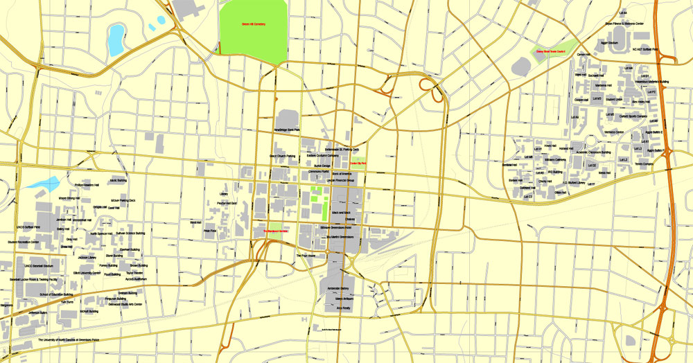 City map Charlotte North Carolina PDF