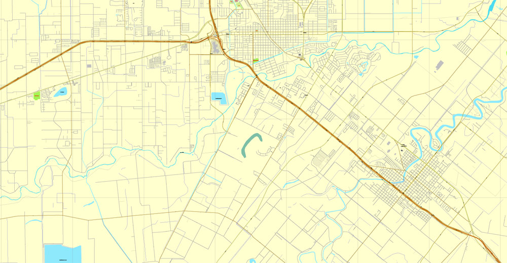 Editable map Harlingen Texas
