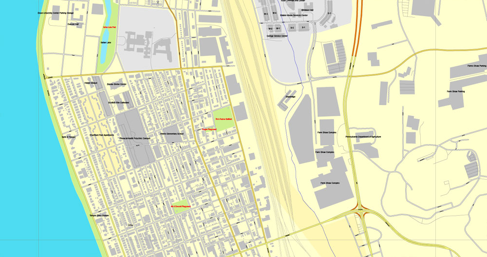 City map Harrisburg Pennsylvania PDF