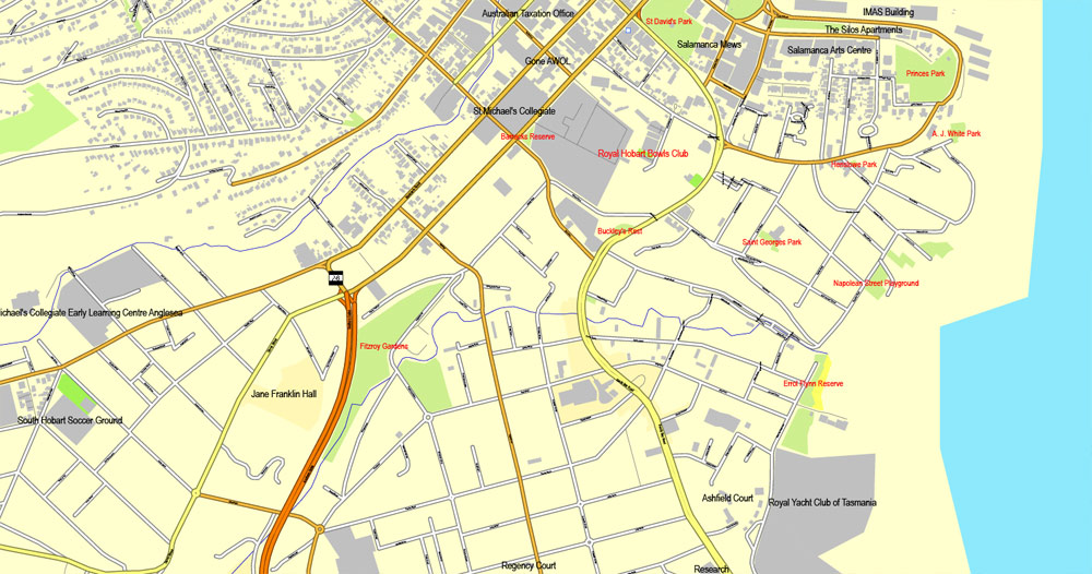 City map Hobart Tasmania 3 10 PDF