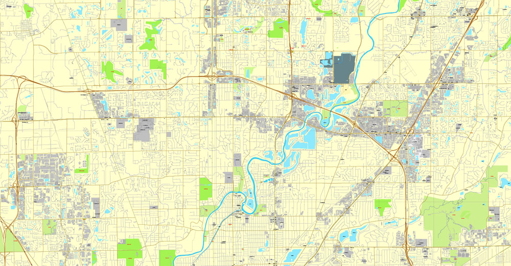 City map Indianapolis Indiana 3 10 PDF