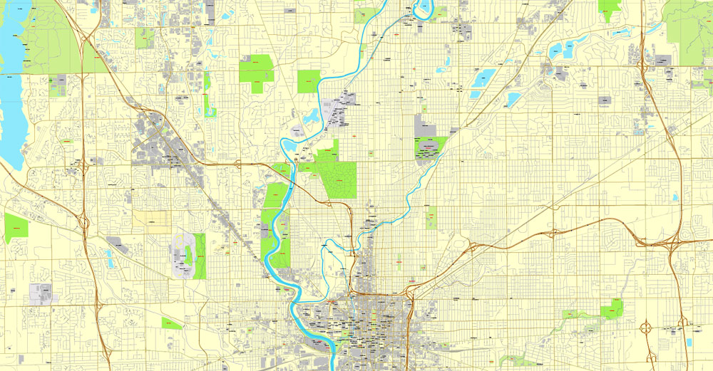 City map Indianapolis PDF