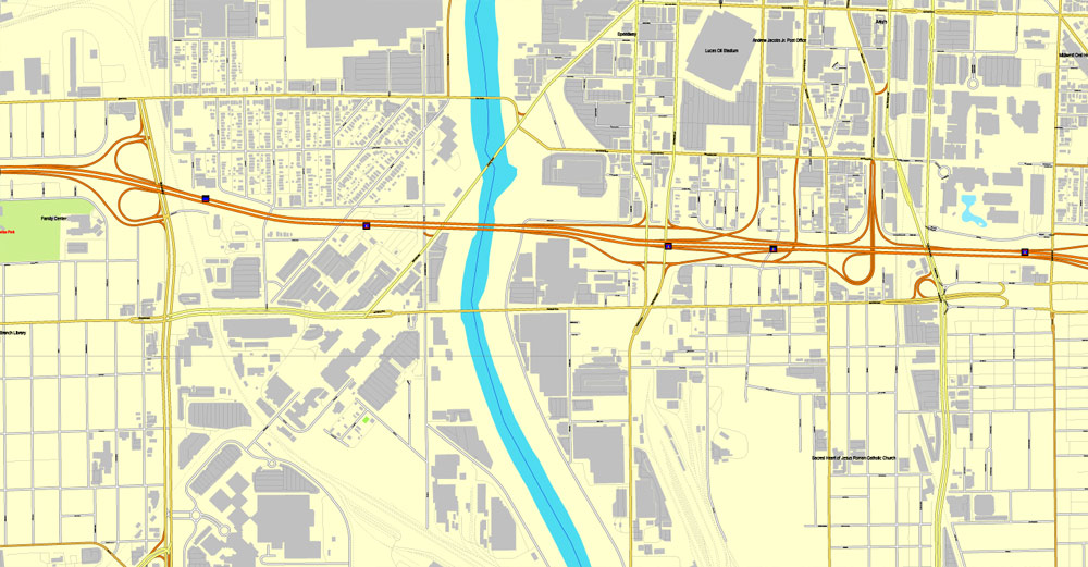 Pdf map Indianapolis Indiana 3 10