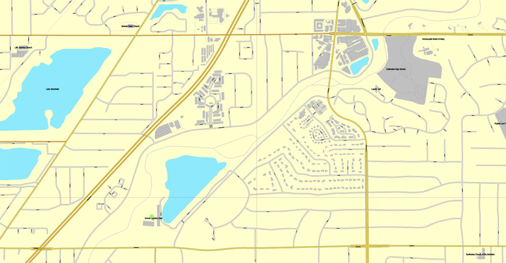 City map Indianapolis CDR