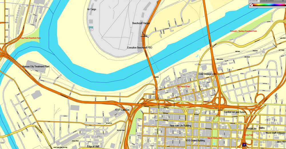 City map Kansas City Missoury 3 10