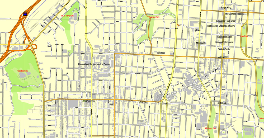 City map Kansas City PDF
